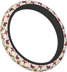 img 4 attached to Deaowangluo Butterfly Steering Wheel Cover for Women, Non-Slip Car Wrap Accessory for Girls