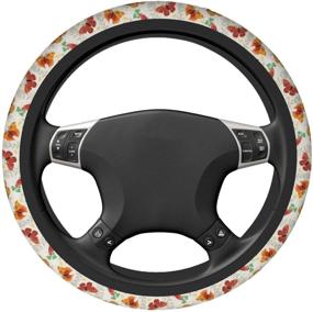 img 2 attached to Deaowangluo Butterfly Steering Wheel Cover for Women, Non-Slip Car Wrap Accessory for Girls