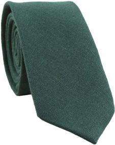 img 3 attached to Levao Green Cotton Skinny Necktie 260