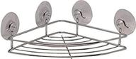 🚿 rocky mountain goods rust-proof corner shower caddy with extra strength suction cups - chrome logo