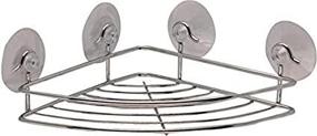 img 4 attached to 🚿 Rocky Mountain Goods Rust-Proof Corner Shower Caddy with Extra Strength Suction Cups - Chrome