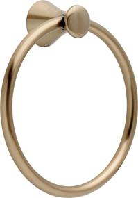 img 4 attached to Champagne Bronze Delta Lahara Towel Ring 73846-CZ - Bathroom Accessories