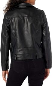 img 3 attached to BLANKNYC Womens Basic Leather Jacket