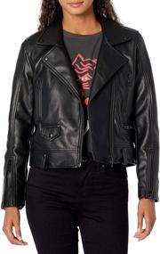 img 4 attached to BLANKNYC Womens Basic Leather Jacket