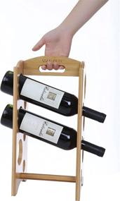 img 2 attached to Bamboo Wine Rack Countertop: A Perfect 6-Bottle Wine Holder for BYOB Restaurants, Wine Tasting, and Parties