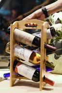 bamboo wine rack countertop: a perfect 6-bottle wine holder for byob restaurants, wine tasting, and parties логотип