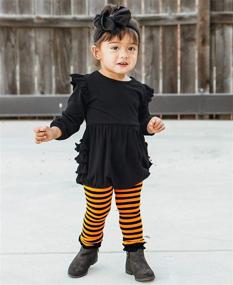img 2 attached to RuffleButts Little Footless Ruffle Tights: Adorable Girls' Clothing and Socks & Tights Combo!
