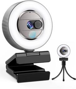 img 4 attached to 🎥 Advanced 2021 CASECUBE FHD 1080P Webcam: Crystal-Clear Video, Built-in Microphone, and Ring Light, Perfect for Streaming, Zoom, and Skype