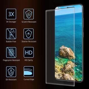 img 3 attached to 📱 [2+2 пакета] Защитное стекло для экрана Galaxy Note 20 Ultra - прозрачное закаленное стекло, поддержка ультразвукового отпечатка пальца, 3D-изогнутость, устойчивость к царапинам, без пузырей