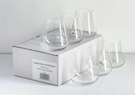 🍷 gabriel-glas - set of 6 - stemless austrian crystal wine glass - enhanced drinkart design logo