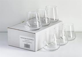 img 4 attached to 🍷 Gabriel-Glas - Set of 6 - Stemless Austrian Crystal Wine Glass - Enhanced DrinkArt Design