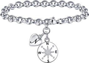 img 4 attached to Graduation Inspirational Initial Bracelets Bracelet