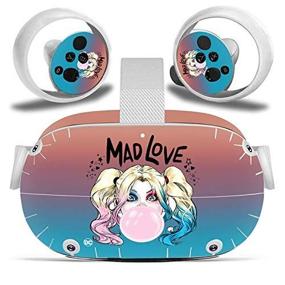 img 1 attached to 🎮 Enhance Your Oculus Quest 2 VR Experience with Mad Love Vinyl Decal Skin for Headset and Controller - Virtual Reality Protective Accessories