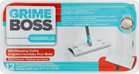 img 4 attached to 🧽 Ultimate Grime Boss Casabella Wet Cloths: 12 Refills, Anti-Scratching Mop Pads, Pre-Moistened, Safe for Wood, Vinyl, & Tile Floors