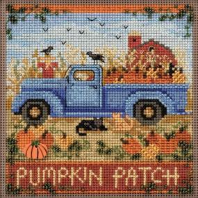 img 4 attached to 🍂 Seasonal Harvest Beaded Cross Stitch Kit - Mill Hill 2017 Buttons Beads Autumn MH141726