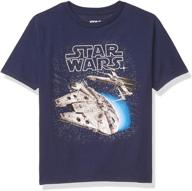 🚀 must-have star wars fighter t shirt for boys: spaceship-inspired clothing in tops, tees & shirts logo