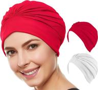 💦 beemo women's swimming turban: polyester latex lined pleated caps for ladies logo