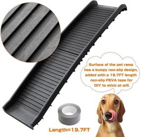 img 1 attached to 🐾 Ruedamann 62" L × 15" W Foldable Pet Ramp - Lightweight & Portable for Cars, Trucks, and SUVs - Holds up to 150 lbs