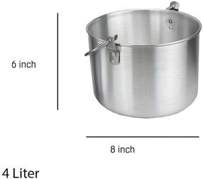 img 3 attached to AceCamp 4 Liter Aluminum Camping Tribal Pot with Folding Handle - Durable Cookware for Outdoor Picnic, Backpacking, and Hiking