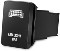 миктунинг кнопка с подсветкой светодиодной панели с символом - выключатель toyota on-off - белый, размером 1,28 x 0,87 дюйма логотип