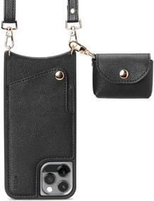 img 3 attached to 📱 KIQUE Crossbody Phone Case Wallet - iPhone 11 11 Pro 11 Pro Max XR 12/12 Pro 12 Pro Max (Black, iPhone 12/12 Pro)