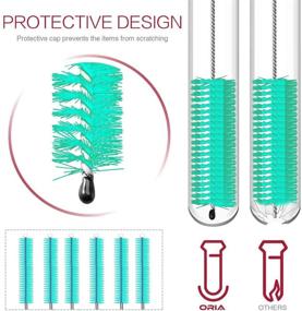 img 2 attached to 🧹 Efficient Cleaning with Long Straw Brush: Nylon Pipe Tube Cleaner Set of 10 (Green, 10-inch x 2/5-inch)