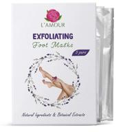 👣 l'amour yes! exfoliating foot peeling masks: say goodbye to dead skin & calluses, get baby soft feet with 5 pairs logo