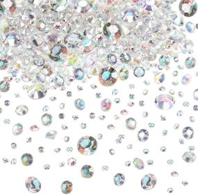 img 4 attached to 💎 Hicarer 4000 кусочков конфетти для стола: Искрящиеся кристаллические АБ акриловые алмазы для впечатляющей свадьбы, дня рождения и украшения детского вечеринки