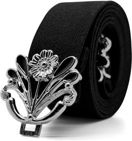 img 3 attached to 🌼 Dandelion Flower Buckle for Women's Belts - BlackButterfly Accessories, Sizes 18-20