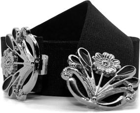 img 2 attached to 🌼 Dandelion Flower Buckle for Women's Belts - BlackButterfly Accessories, Sizes 18-20