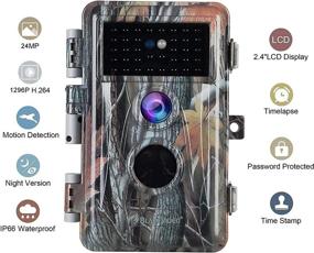 img 3 attached to 📷 High-Quality 2021 Upgrade: 2-Pack Night Vision Game Trail Cameras with 24MP 1296P Video, No Glow, IP66 Waterproof, and Motion Activation