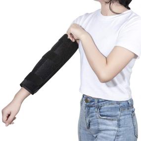 img 2 attached to 👍 Advanced Elbow Brace Support Splint: Relieve Cubital Tunnel Syndrome and Arthritis Pain, Stabilizer Brace for Night-time Prevention of Bending, Perfect for Women and Men