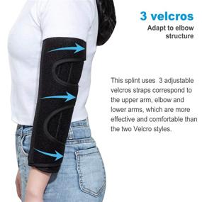 img 3 attached to 👍 Advanced Elbow Brace Support Splint: Relieve Cubital Tunnel Syndrome and Arthritis Pain, Stabilizer Brace for Night-time Prevention of Bending, Perfect for Women and Men