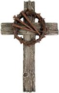 ⛪ religious cross with thorn crown and nails: 13 1/2 inch symbol of faith for devoted believers logo