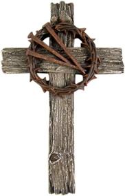 img 4 attached to ⛪ Religious Cross with Thorn Crown and Nails: 13 1/2 Inch Symbol of Faith for Devoted Believers