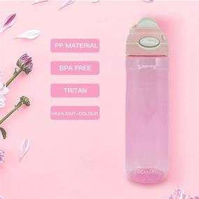 img 2 attached to 💧 DEARART Pink Tritan Water Bottle - 26oz, BPA-Free, Leak-Proof, Lock-Key, One-Hand Operation - Ideal for Outdoor Sports