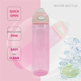 img 3 attached to 💧 DEARART Pink Tritan Water Bottle - 26oz, BPA-Free, Leak-Proof, Lock-Key, One-Hand Operation - Ideal for Outdoor Sports