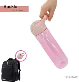 img 1 attached to 💧 DEARART Pink Tritan Water Bottle - 26oz, BPA-Free, Leak-Proof, Lock-Key, One-Hand Operation - Ideal for Outdoor Sports