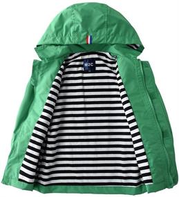 img 2 attached to 🧥 Outdoor Windbreaker Hooded Raincoat Boys' Clothing M2C