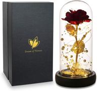 🌹 christmas rose gift for her - beauty and the beast rose set, galaxy flowers 24k red rose, artificial flower gold rose - perfect for valentine's day, thanksgiving day gift, or birthday gift logo