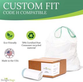 img 3 attached to 👜 Delight Bags: Eco-Friendly White Custom Fit Trash Bags for Simple human Code H, 8-9 Gallon, 30-35 Liter (200 Count)