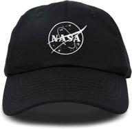 🚀 dalix nasa hat baseball cap - washed cotton embroidered logo pigment dyed for enhanced seo logo