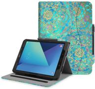 🔹 fintie case for samsung galaxy tab s3 9.7 with corner protection - multi-angle viewing stand cover pocket and s pen protective holder - auto sleep and wake - shades of blue - compatible with tab s3 9.7 (sm-t820/t825/t827) logo