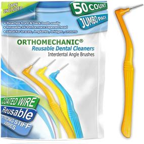 img 1 attached to 🦷 Orthomechanic Interdental Brush Angle Cleaners - Jumbo Pack (50 Brushes) (Tight) - Plaque Removal - Toothpick