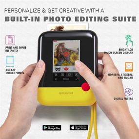 img 3 attached to Polaroid WiFi беспроводной портативный мобильный фотопринтер 3X4 (желтый) с сенсорным LCD-экраном