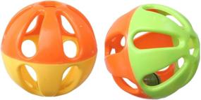 img 1 attached to 🐦 Pack of 4 Super Bird Creations Birdie Balls Toy for Birds, 3-Inch