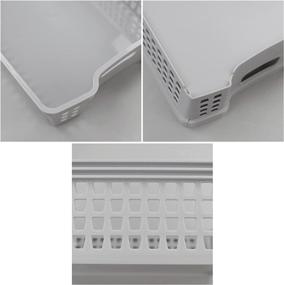 img 2 attached to 📦 Functional and Versatile: Idomy 6-Pack Gray Plastic Storage Trays Baskets for Organized Living