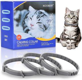 img 4 attached to 🐱 NOOBECR 3 Pack Cat Collar: Calming Collar for Cats and Kittens with Pheromone to Calm Anxiety, Relieve Stress, and Ensure Relaxation - Breakaway Design in Comfortable Grey Shade