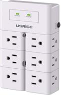 🔌 usrise multi plug outlet extender adapter: 12-outlet surge protector wall mount for home, office, dorm essentials - etl listed logo