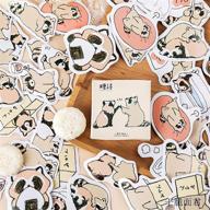 🦝 40-piece cute raccoon paper small diary mini japanese stickers set for scrapbooking, flakes stationery – adorable box of cute raccoon-themed stickers logo